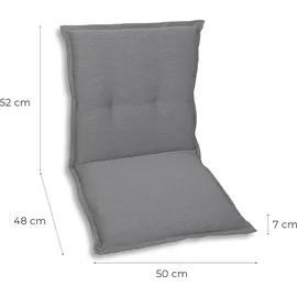 GO-DE Niederlehner Auflage 100 x 50 x 7 cm grau 2 St.