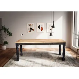 Main Möbel Esstisch 200x100cm 'Mumbai' Mango natur & schwarz