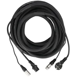 Klang Schuko-IEC XLR Strom-/Signalkabel 10 Meter - Hybridkabel
