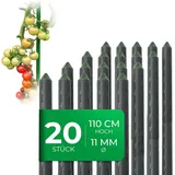 Novatool Pflanzstäbe 110 cm 11mm Durchmesser grün
