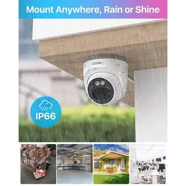 ZOSI 4MP PoE Dome Kamera Weiß