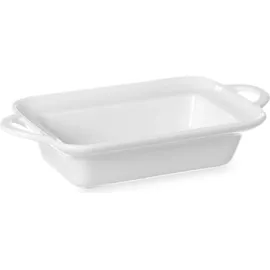 HENDI Ofenform mit Ohrengriffen, Rechteckig, 0,82l, 328x189x(h)58mm - Handgriffen 185x260x55 mm - Weiß