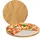 Relaxdays Pizzabrett-Set Holz 2-teilig 33 cm Ø Natur