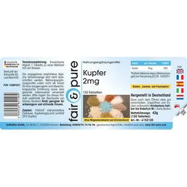 Fair & Pure Kupfer 2 mg Tabletten 120 St.