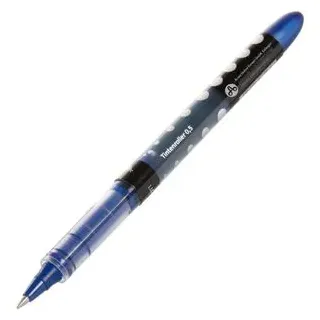 Westcott PULSAR Tintenroller schwarz/blau 0,5 mm, Schreibfarbe: blau, 1 St.
