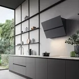 falmec spa Fusion Wandhaube 85 cm Schwarz satiniert