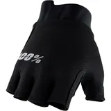 100% Exceeda Gel Short Gloves Black - XL
