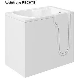 hak Handelsagentur Koch FREEDOM Sitzbadewanne mit Tür 106 x 66 cm (rechts) 93,6