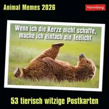 Harenberg Postkartenkalender Animals Memes 2026, 1 St.