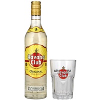 Havana Club Añejo 3 Años Rum 40% Vol. 0,7l mit Glas