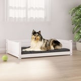 homiuse Hundebett Katzenbett Weiß 95,5x65,5x28 cm Massivholz Kiefer Hundekorb Katzenkorb Hundebett Grosse Hundebett MittelgroßE Hundebetten Hundesofa Hundekorb Grosse Hunde Montageanleitung