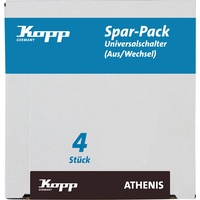 Kopp Athenis Universalschalter Spar-Pack 4 Stück, anthrazit, 589615055