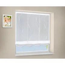 Gerster collection Raffrollo 170 x 80 cm weiß-silber