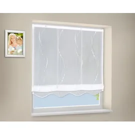Gerster collection Raffrollo 170 x 80 cm weiß-silber