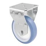 Wagner System WAGNER Möbelrolle/Bockrolle - Ø 100 mm, Stahl verzinkt, blau/weiß, Anschraubplatte, Tragkraft 75 kg - 23770001