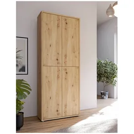 Forte Garderobenschrank Alice Springs Holzoptik Braun Eiche