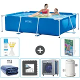 Rechteckiger Frame Pool - 220x150x60 Cm - 7-teilig  S16