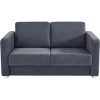 Schlafsofa INOSIGN "Mia", grau (anthrazit), B:159cm H:88cm T:87cm, 92% Polyester, 8% Nylon, Sofas, mit 2 Einzelauszügen als Längsschläfer