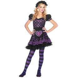 Leg Avenue Kostüm Düstere Stoffpuppe Kostüm für Jugendliche, Cooles Halloween Kostüm für Mädchen lila 128-134