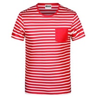 James & Nicholson Herren Maritim T-Shirt - Farbe weiß,