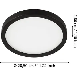 EGLO Fueva 5 28,5 cm neutralweiß schwarz