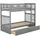 modfu Etagenbett MODFU 90 x 200 cm Kiefer grau