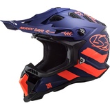 LS2 MX700 Subverter Evo Cargo Motocross Helm, blau, Größe S