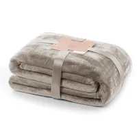 DecoKing Kuscheldecke 220x240 cm Cappuccino Decke Microfaser Tagesdecke Fleece