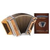 Alpenklang Pro Alpline 34 Eco Harmonika G-C-F-B MB Set inkl. Michlbauer Schule