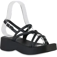 VAN HILL Plateau Sandaletten Angela in Schwarz, | Gr.: