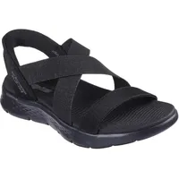 Skechers Damen Go Walk Flex Sandale – Glimmer Up, freihändig anziehbare Slip-ins, Schwarz/Schwarz, 41 EU - 41 EU