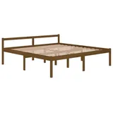 furnicato Bett Seniorenbett Honigbraun 200x200 cm Massivholz Kiefer (1-tlg) braun