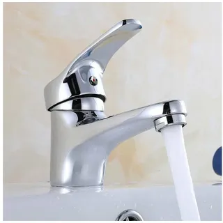 Faizee Möbel Badarmatur Bad WC Wasserhahn Einhandmischer Waschtischarmaturen Badezimmer verchromt silberfarben