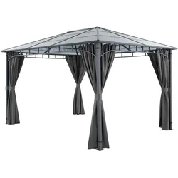 TECTAKE Gartenpavillon Caracas, wetterfest, Polycarbonat-Dachplatten