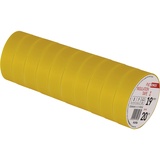 EMOS PVC-Isolierband Gelb 10er Pack, 19mm x 20m, 0,13mm Bandstärke, selbstklebend, hohe Spannungsfestigkeit und Anwendungstemperaturbereich, UV-beständig, wasserdichte Verbindung, ohne Textilgewebe