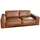 KAWOLA Couch Leder 3-Sitzer Braun