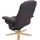 Mendler Relaxsessel M56 Stoff/Textil 49 x 100 x 49 cm dunkelgrau mit Hocker