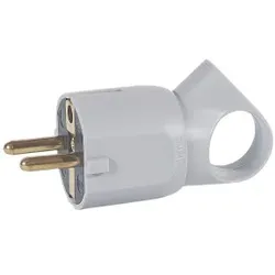 Legrand 050324 Stecker mit Abzug Farbe: Grau 1