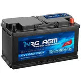 NRG AGM Autobatterie 12V 100Ah 900A/EN Start Stop Plus VRLA Batterie 92Ah 95Ah