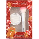 wet n wild Powder Perfection Kit, Make-Up Geschenkset mit Transparentem Gesichtspuder + Pinsel für ein mattes Finish