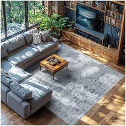 tectake® Vintage Designer Teppich, verschiedene Größen, pflegeleichter, flauschiger Kurzflor, rutschfeste Unterseite