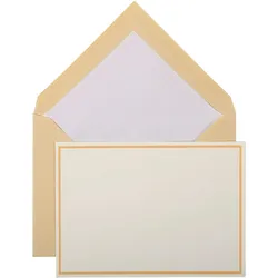 G.Lalo 5x Lalo, Korrespondenzset Fantasie, 10 Karten gefalzt 107x152mm und 10 farbige Umschläge 114x162mm - Champagner 32606L
