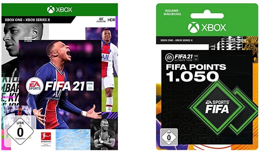FIFA 21 - Standard Edition [XboxOne mit kostenlosem Upgrade auf Xbox Series X] + 1050 FUT Points