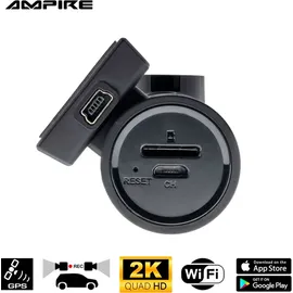 AMPIRE Electronics AMPIRE DC2-PRO | Dual-Dashcam in 2K (Quad HD) Auflösung, WiFi und GPS