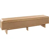 Beliani Deloraine TV Möbel 176 cm Hellbraun Holzwerkstoff