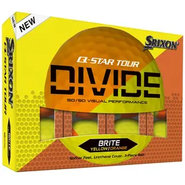 Srixon Q-Star Tour Divide Golfbälle yellow/orange