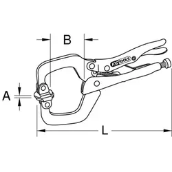 Schweiß-Klammer-Gripzange beweglichen Spannbacken 0-25mm