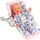 Zapf Puppenautositz Babyschale Blumen rosa