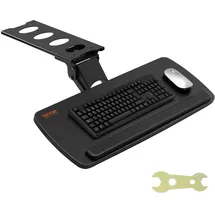 Vevor Tastaturablage Holz 250x635 mm Schwarz