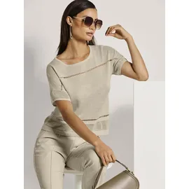 Madeleine Longpullover mit Glanz-Effekt Kiesel 48